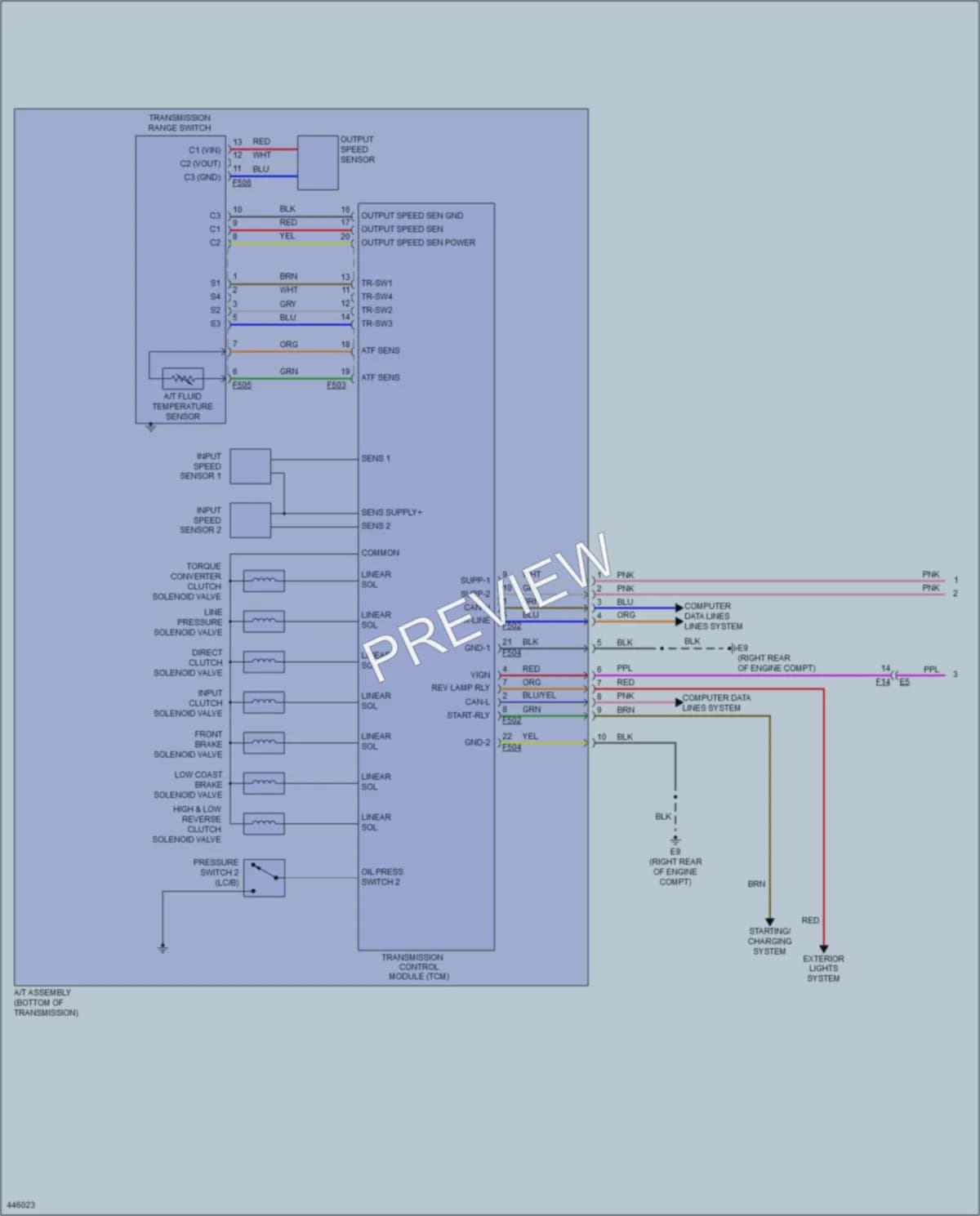 2014 Nissan NV2500HD Transmission wiring diagram preview