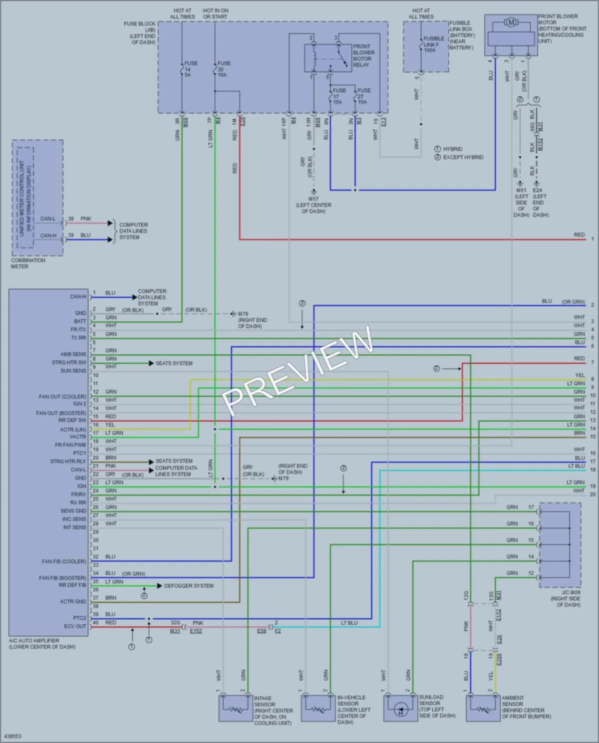 2014 Nissan Pathfinder Air Conditioning wiring diagram preview