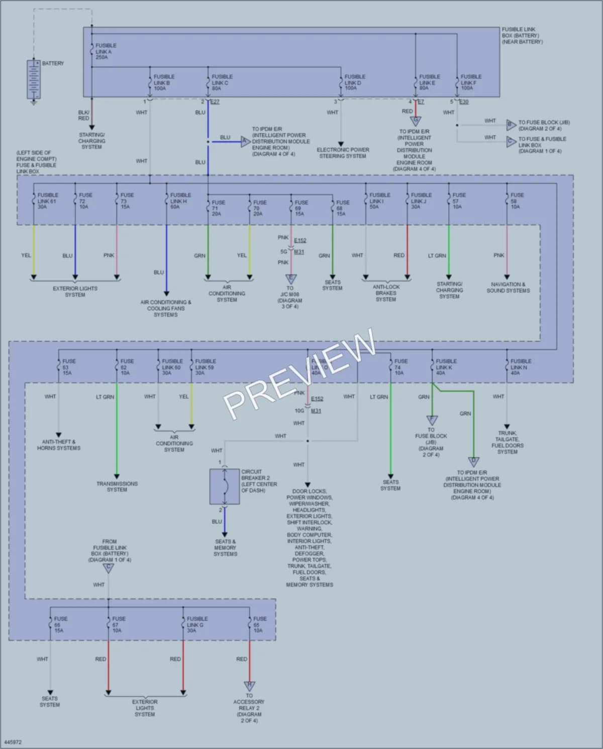 2014 Nissan Pathfinder Power Distribution wiring diagram preview