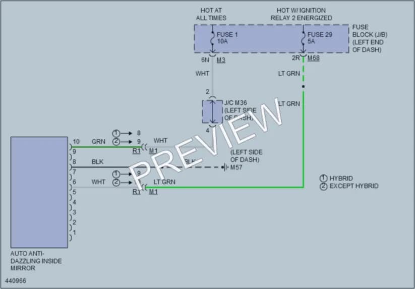 2014 Nissan PathfinderHybrid Power Mirrors wiring diagram preview
