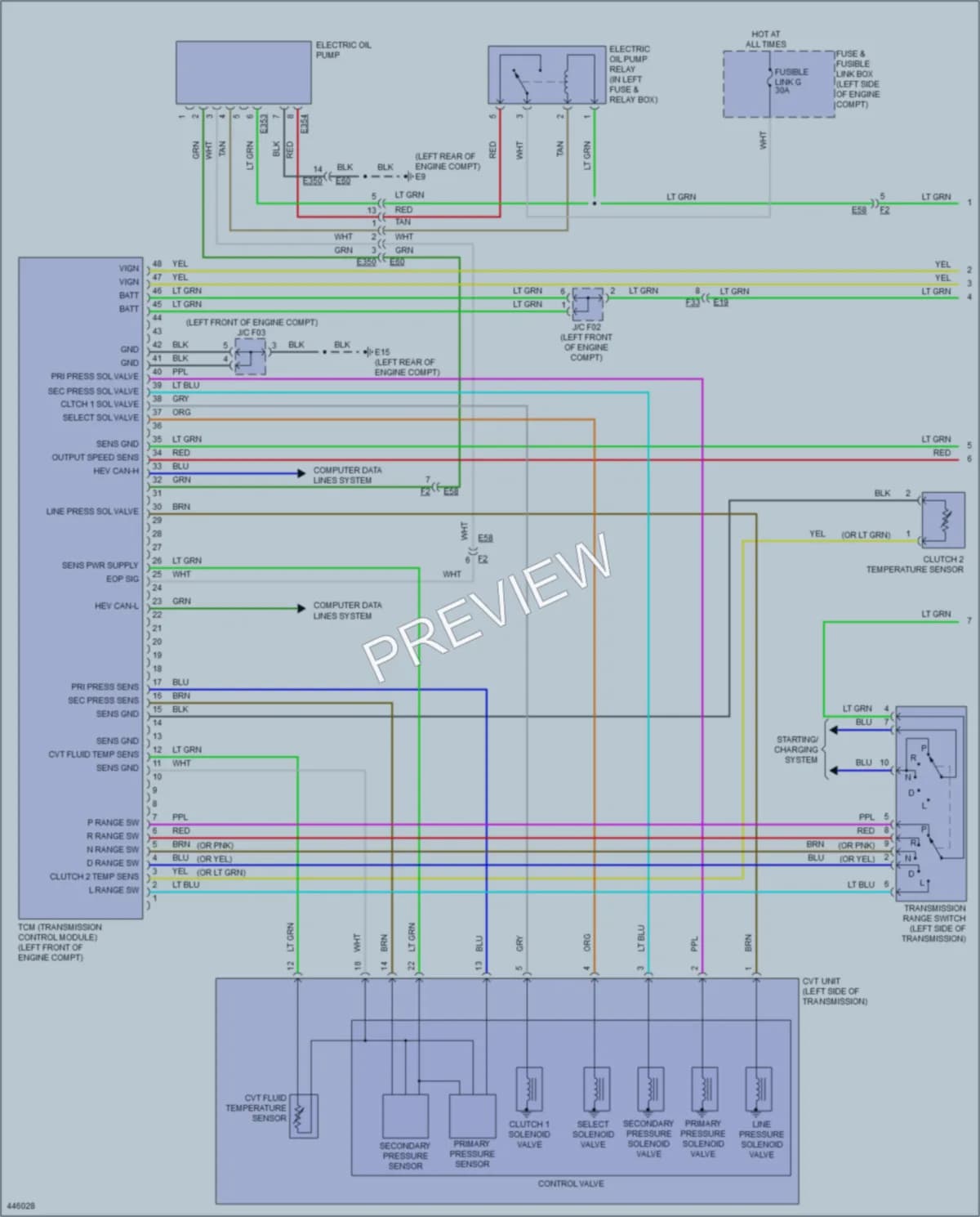 2014 Nissan PathfinderHybrid Transmission wiring diagram preview