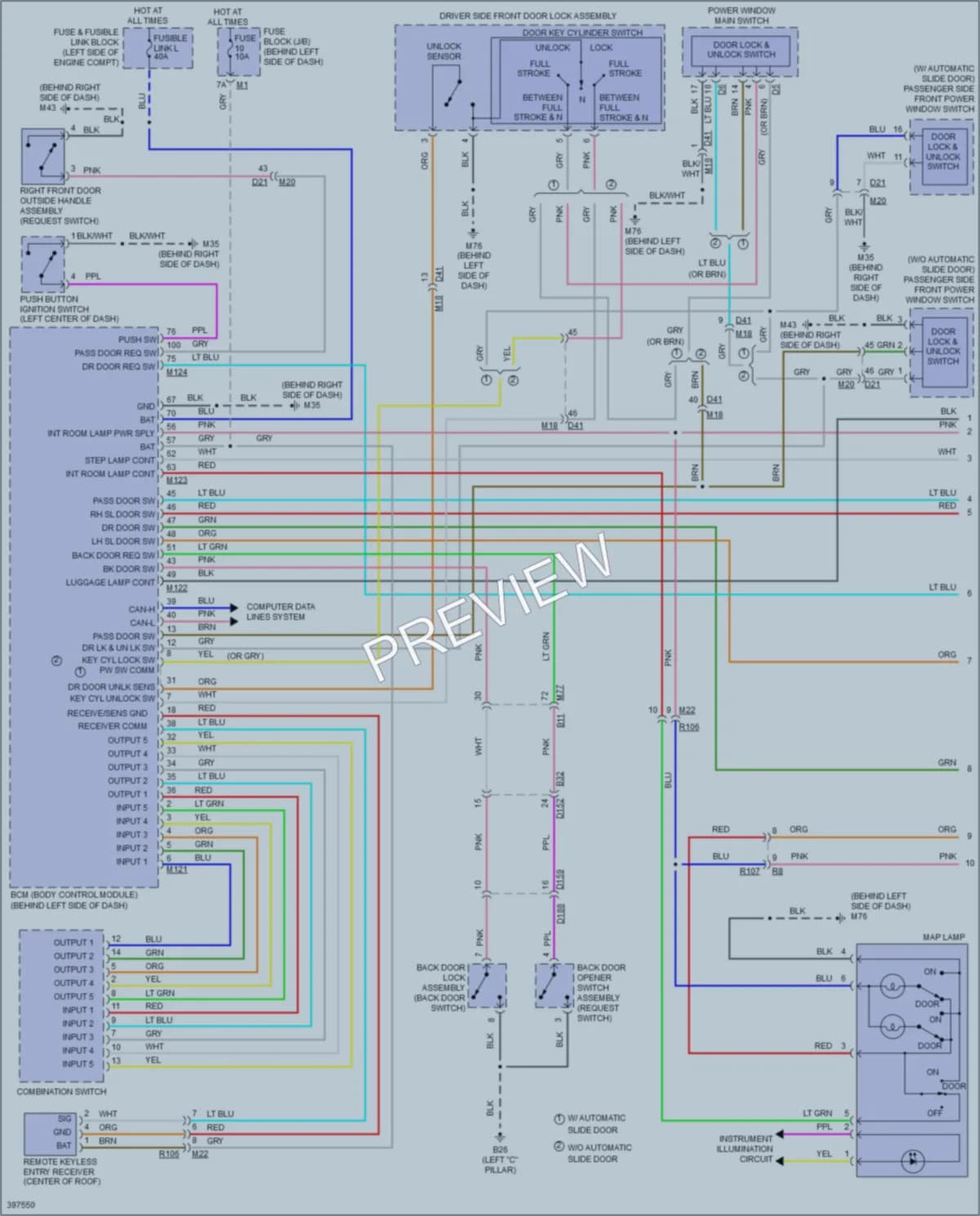 2014 Nissan Quest Interior Lights wiring diagram preview