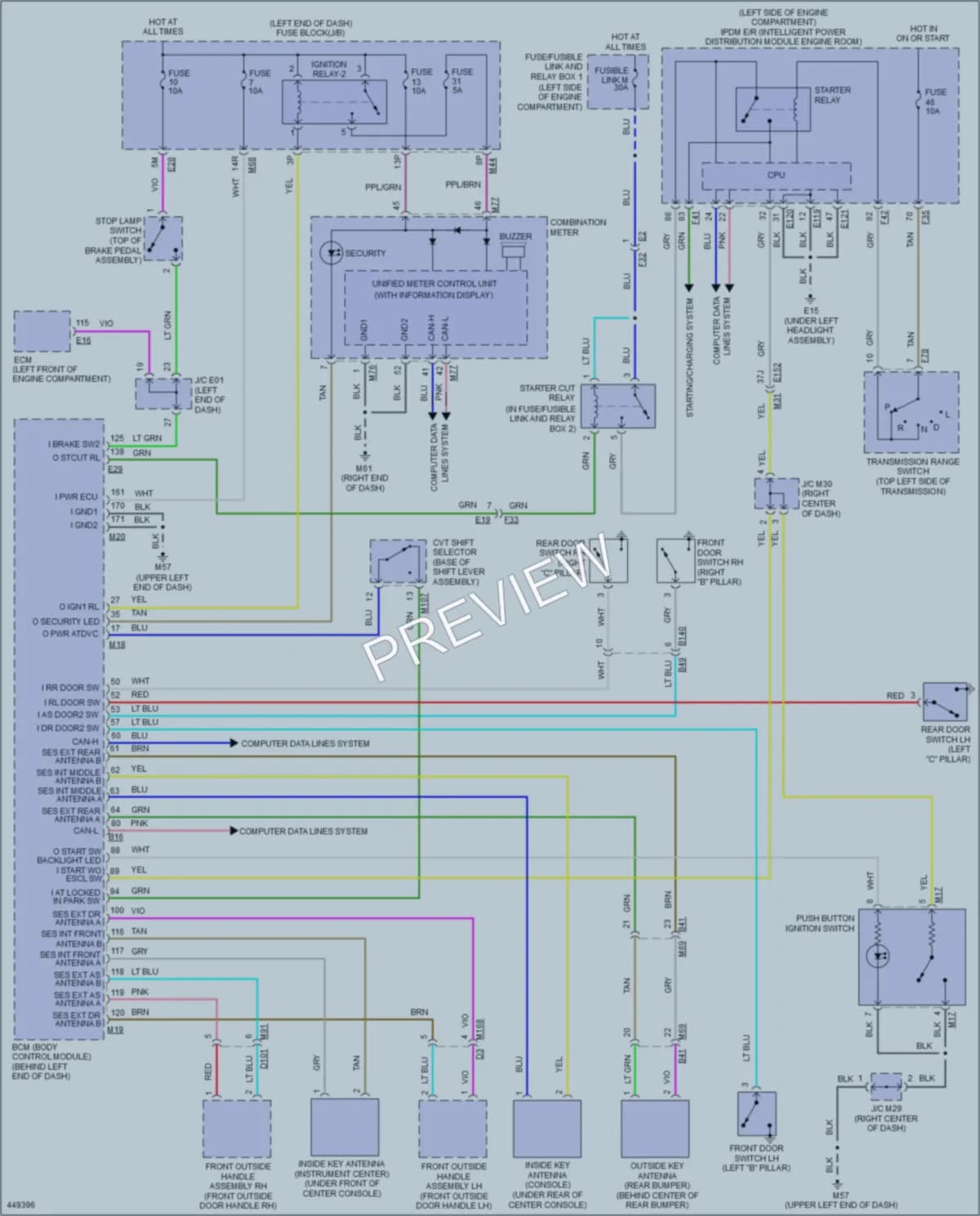 2014 Nissan Rogue Anti Theft wiring diagram preview