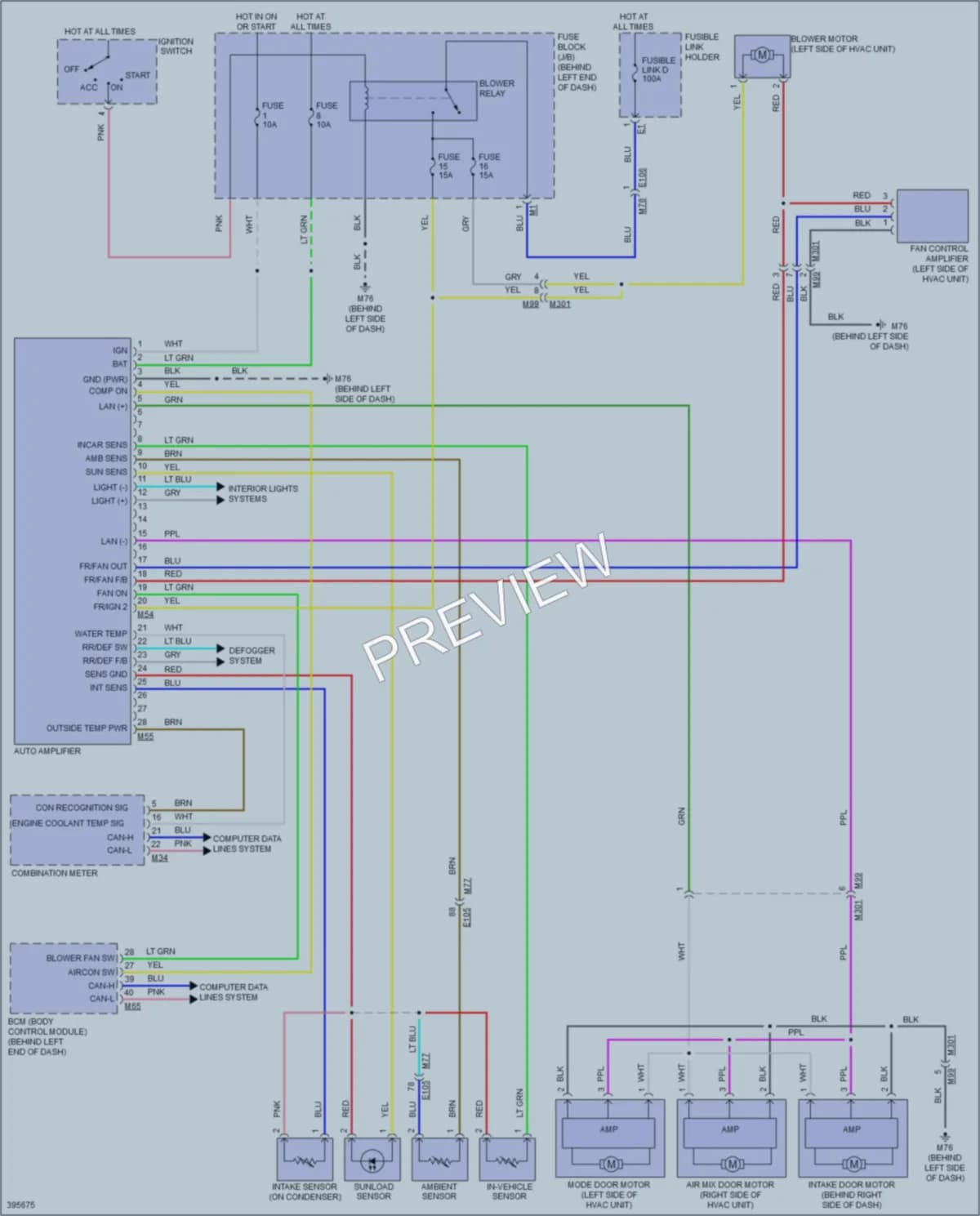 2014 Nissan RogueSelect Air Conditioning wiring diagram preview