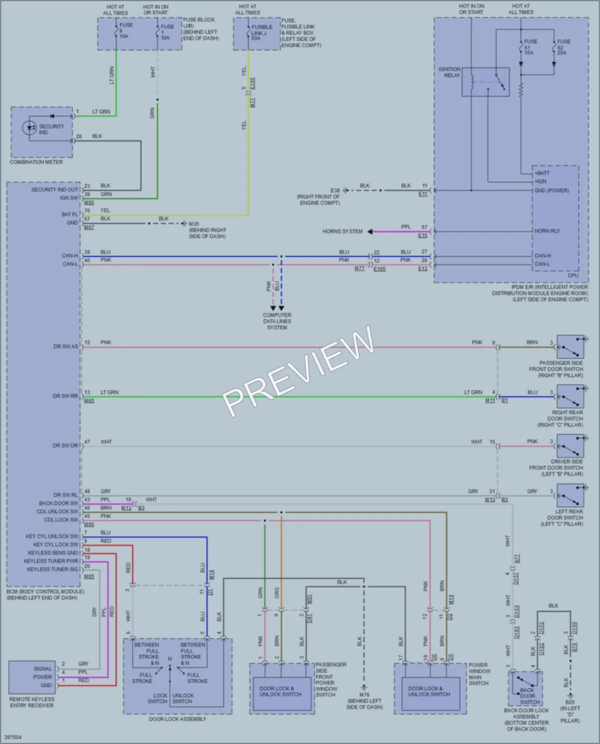 2014 Nissan RogueSelect Anti Theft wiring diagram preview