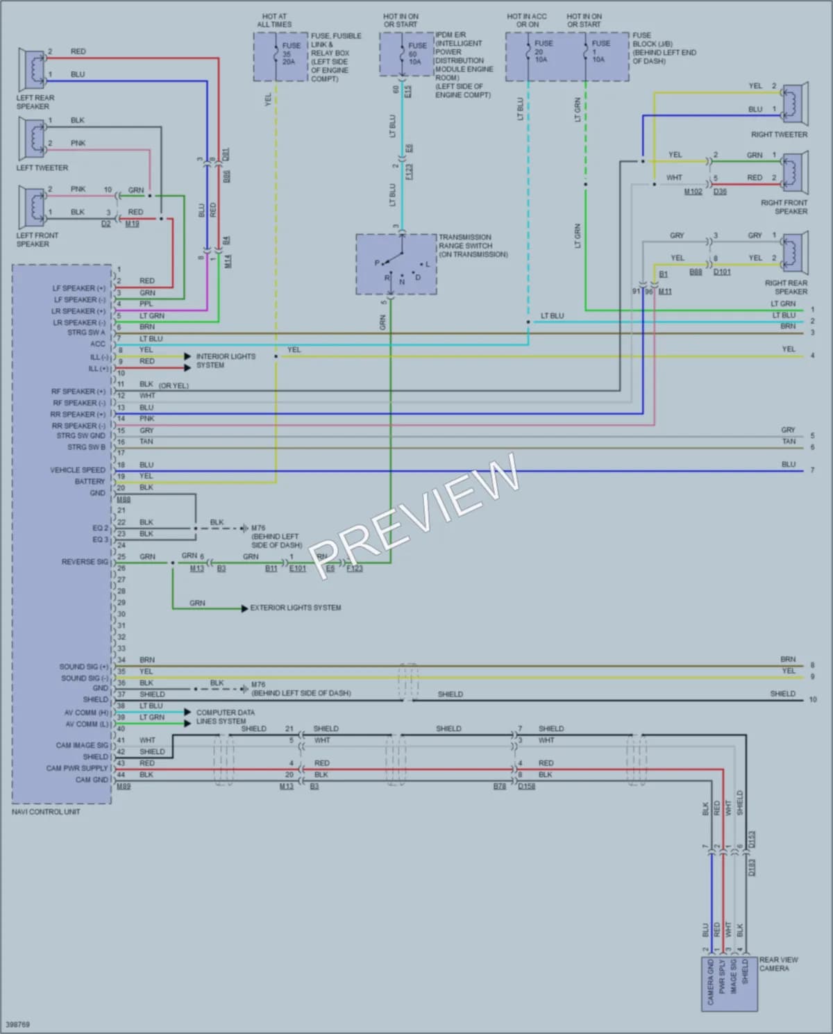 2014 Nissan RogueSelect Navigation wiring diagram preview