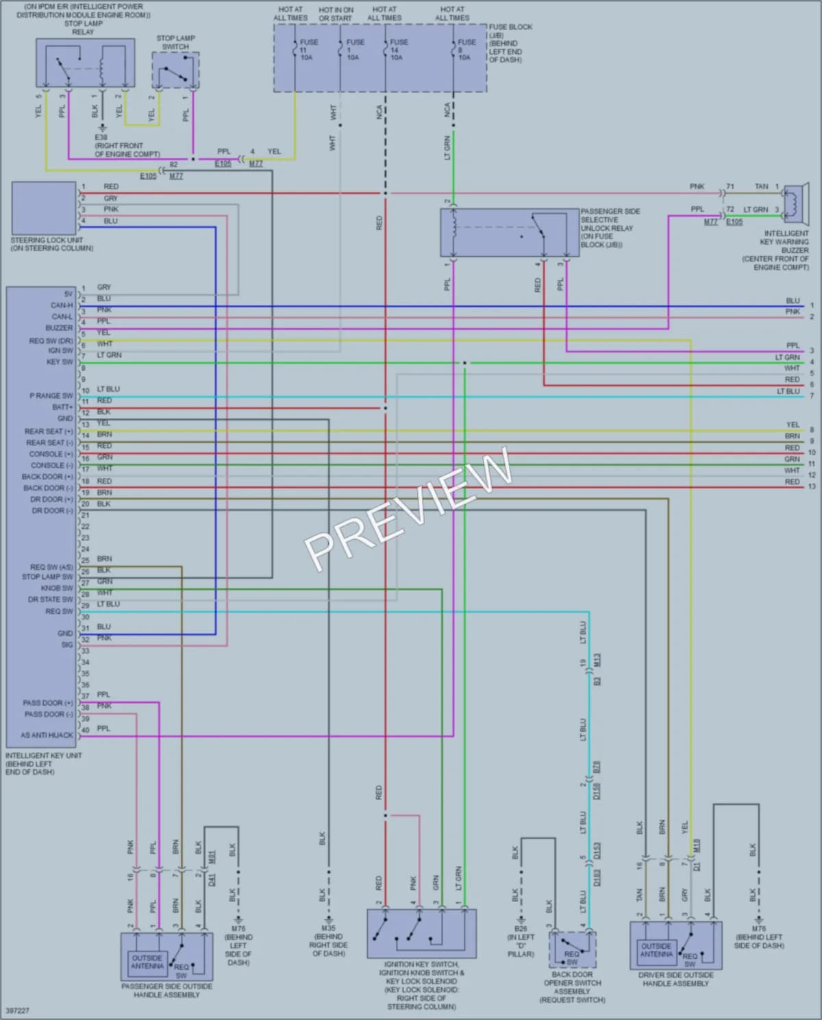 2014 Nissan RogueSelect Power Door Locks wiring diagram preview