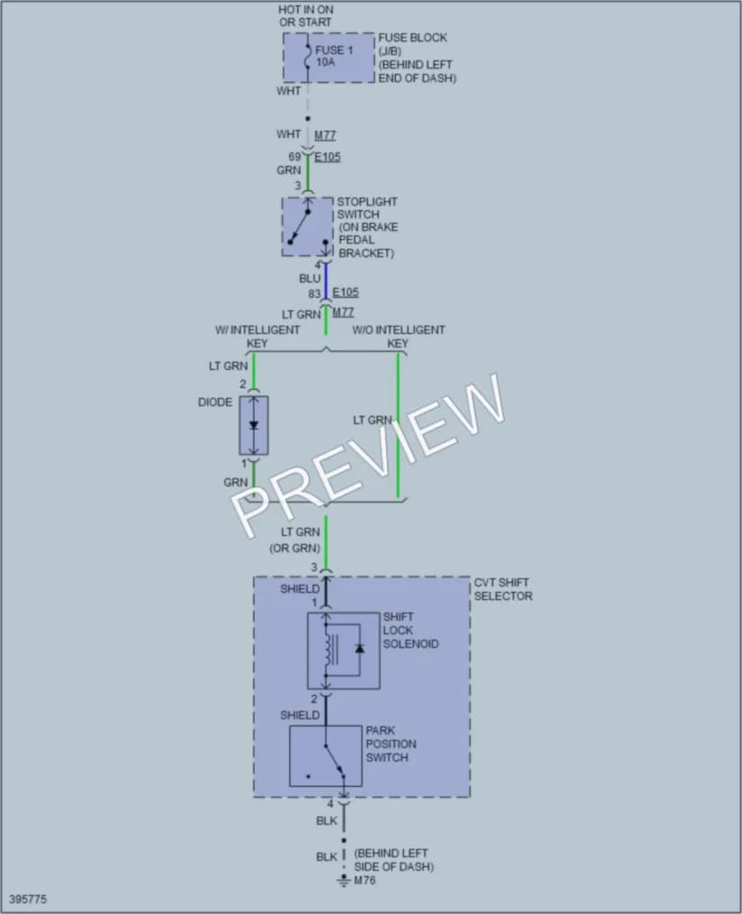 2014 Nissan RogueSelect Shift Interlock wiring diagram preview