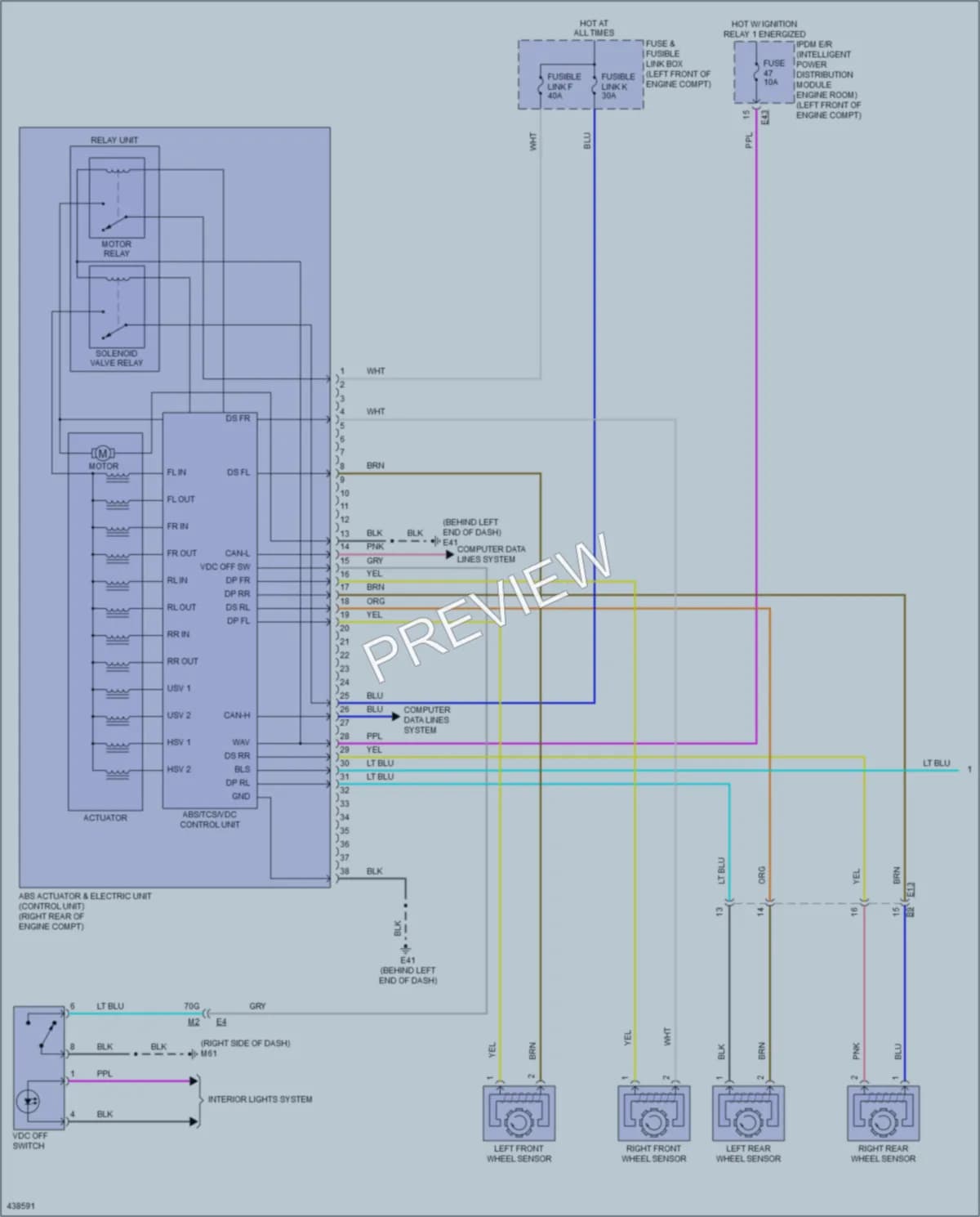 2014 Nissan Sentra Anti Lock Brakes wiring diagram preview
