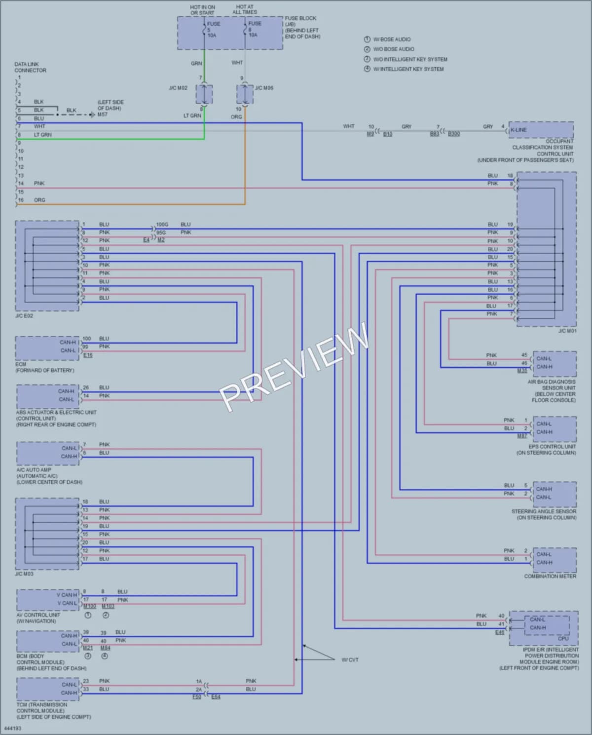 2014 Nissan Sentra Computer Data Lines wiring diagram preview