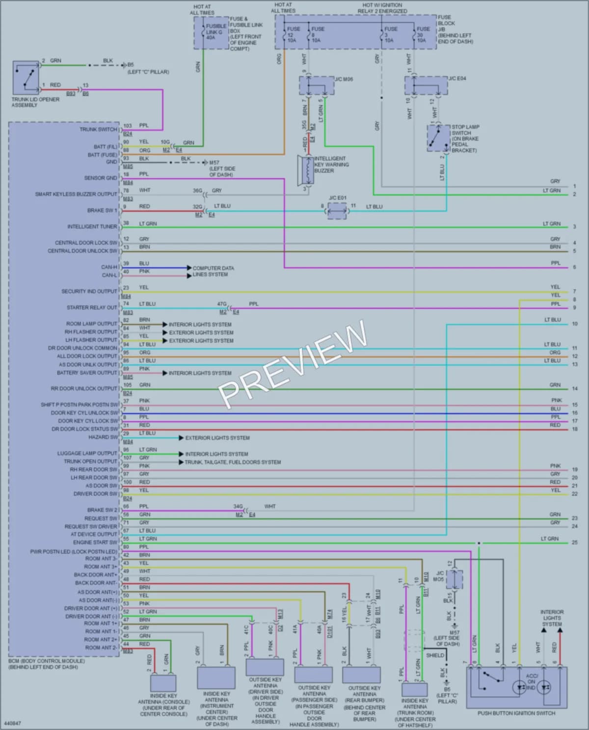 2014 Nissan Sentra Power Door Locks wiring diagram preview