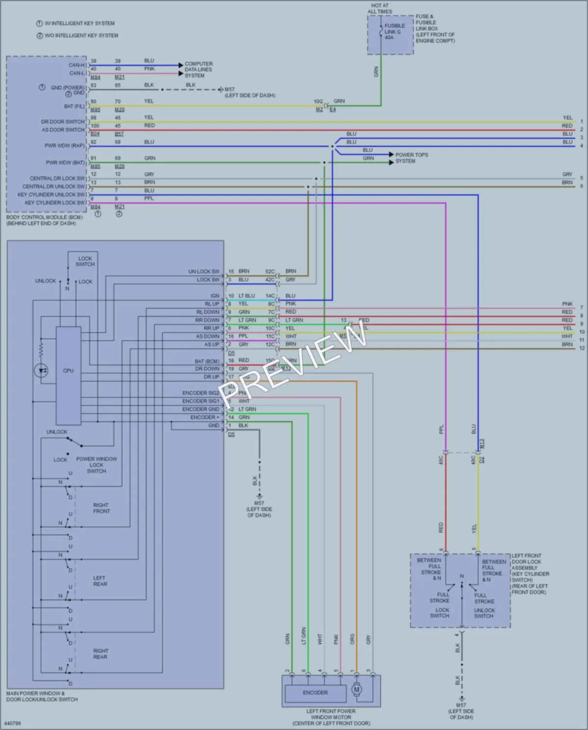 2014 Nissan Sentra Power Windows wiring diagram preview