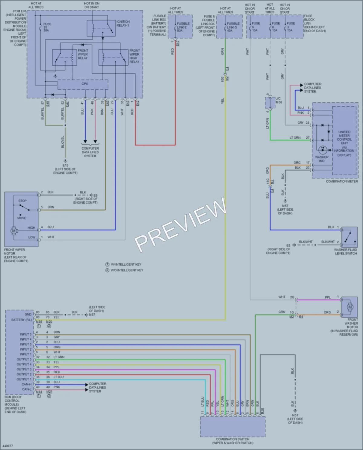2014 Nissan Sentra Wiper Washer wiring diagram preview