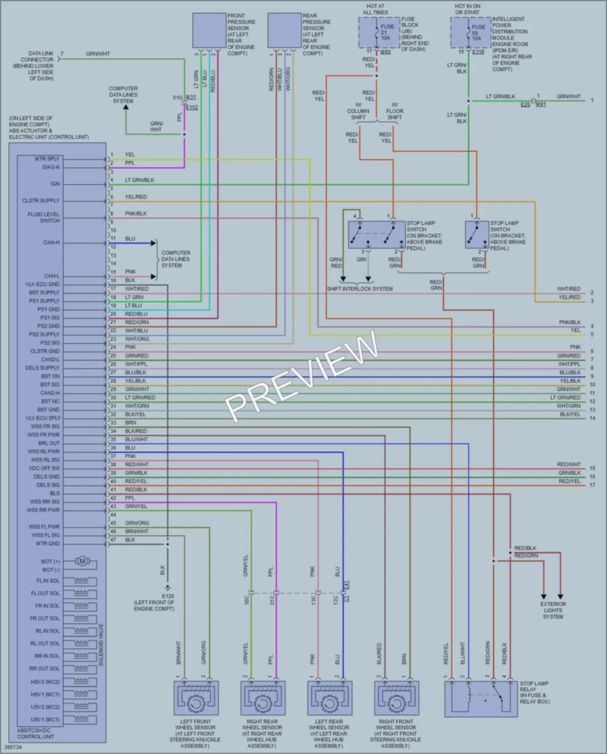2014 Nissan Titan Anti Lock Brakes wiring diagram preview