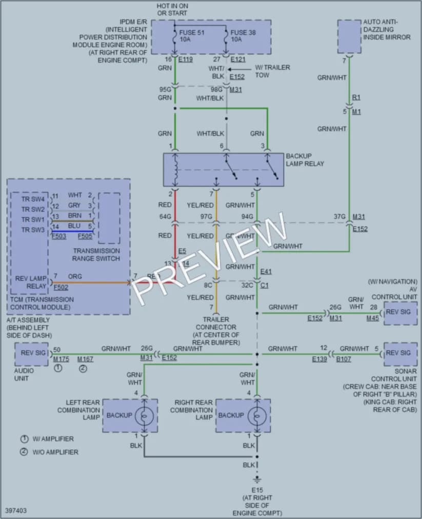 2014 Nissan Titan Exterior Lights wiring diagram preview