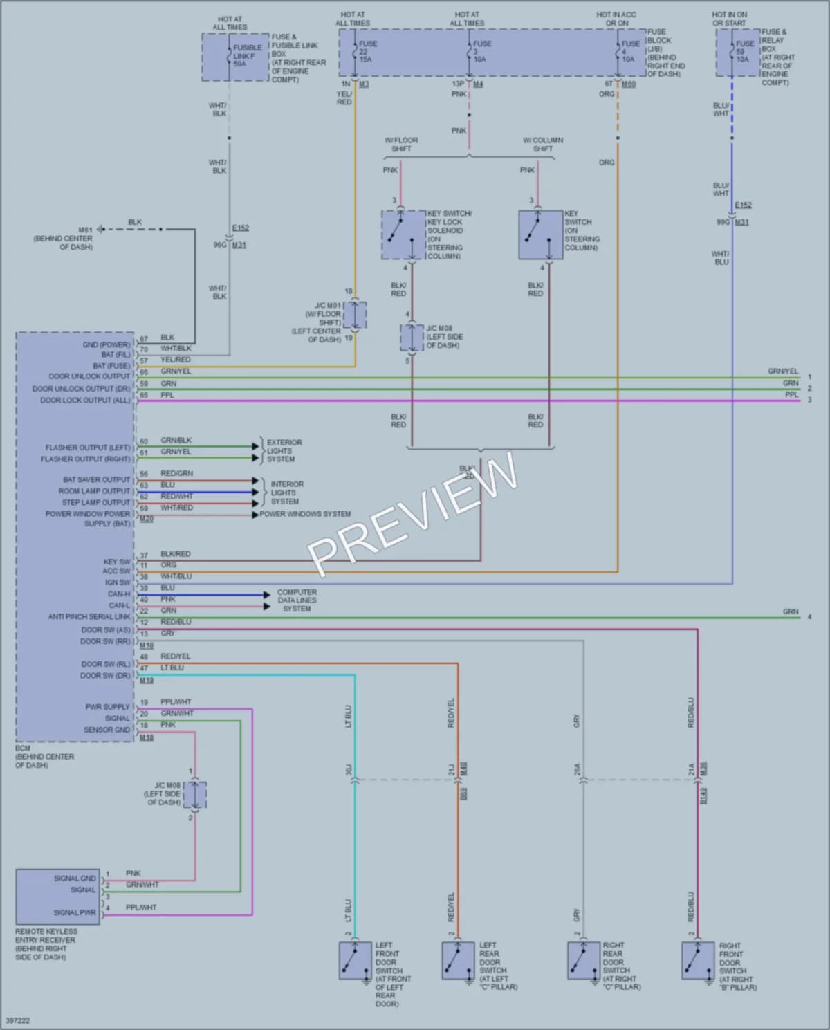 2014 Nissan Titan Power Door Locks wiring diagram preview