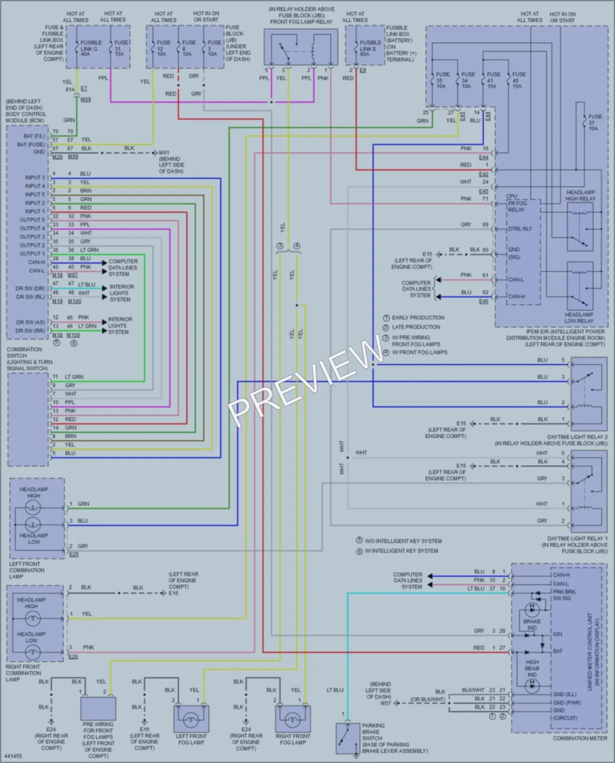 2014 Nissan Versa Headlights wiring diagram preview