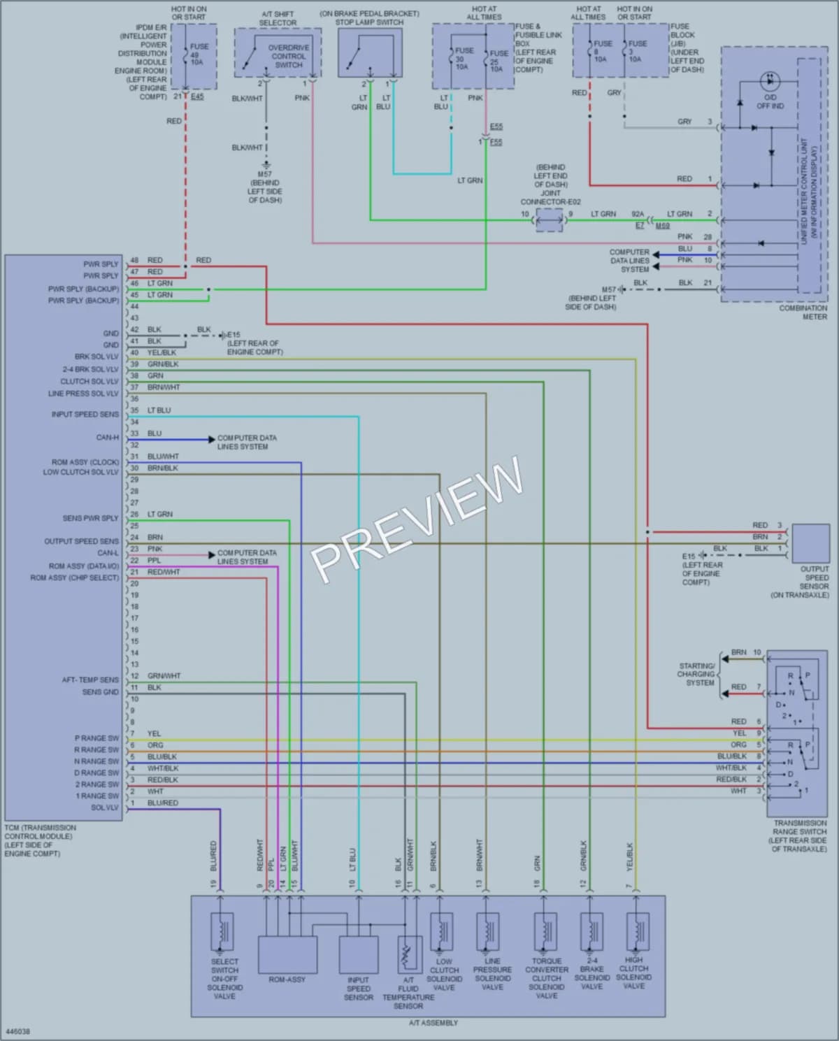 2014 Nissan Versa Transmission wiring diagram preview