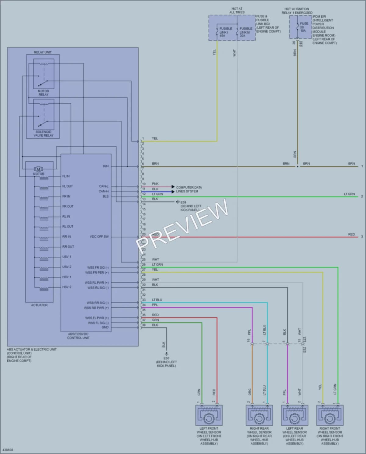 2014 Nissan VersaNote Anti Lock Brakes wiring diagram preview