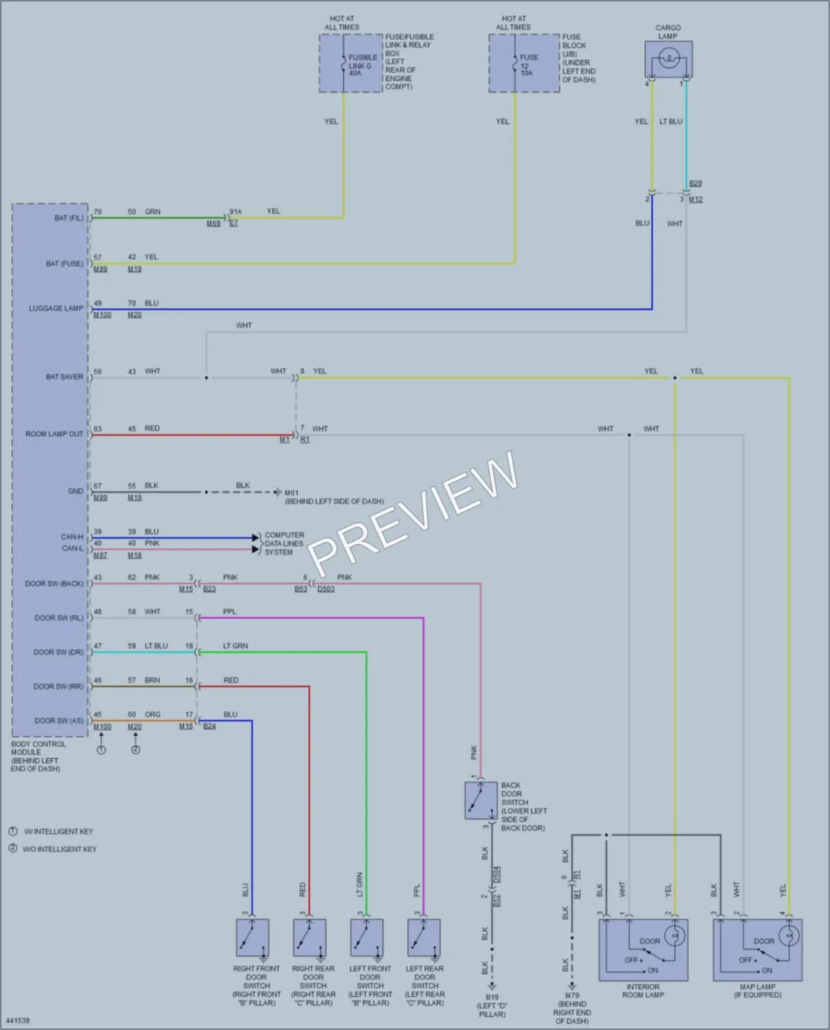 2014 Nissan VersaNote Interior Lights wiring diagram preview