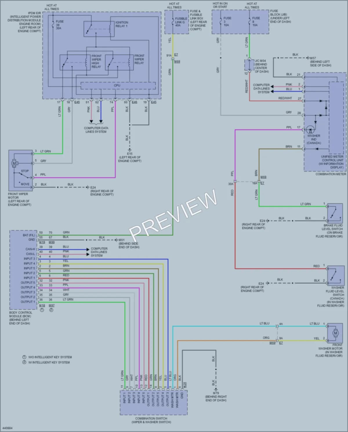 2014 Nissan VersaNote Wiper Washer wiring diagram preview