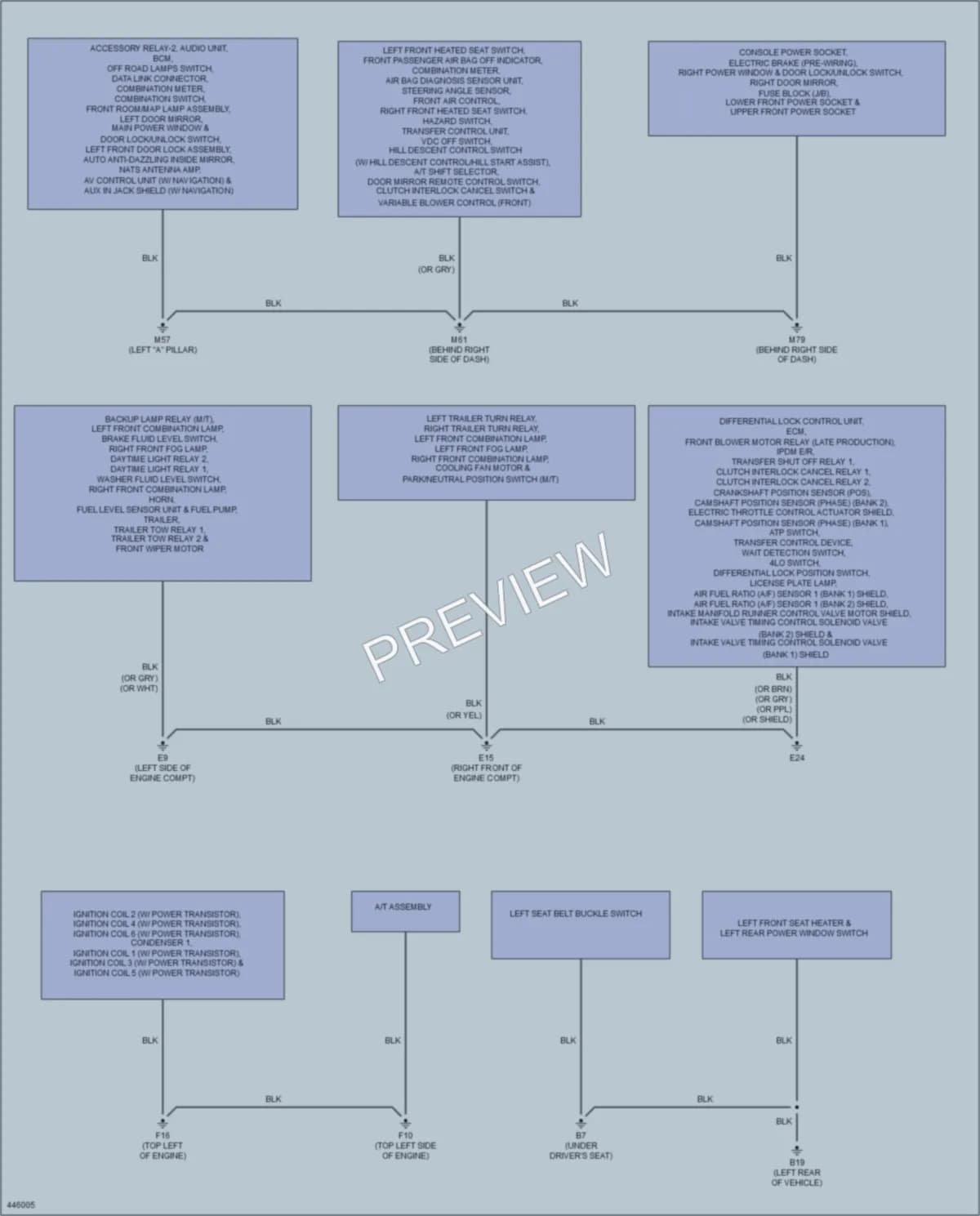 2014 Nissan Xterra Ground Distribution wiring diagram preview