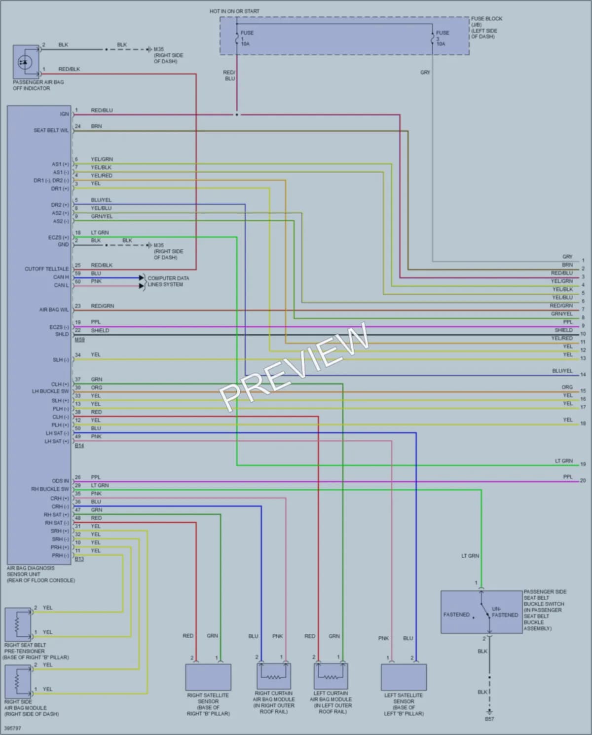 2014 Nissan cube Supplemental Restraints wiring diagram preview