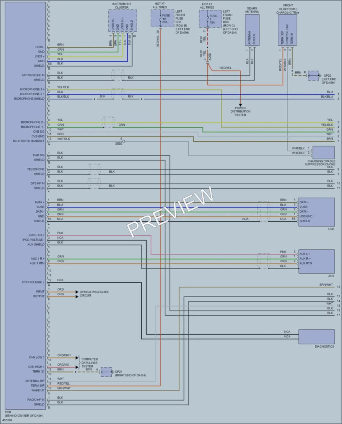 2014 Porsche 911 Radio wiring diagram preview