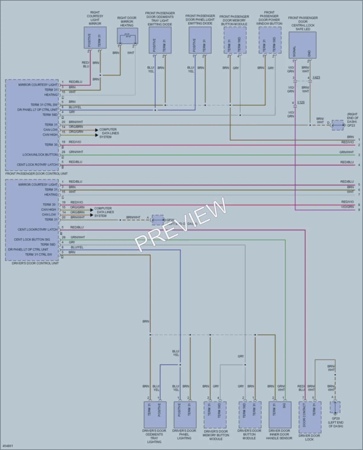 2014 Porsche Boxster Interior Lights wiring diagram preview