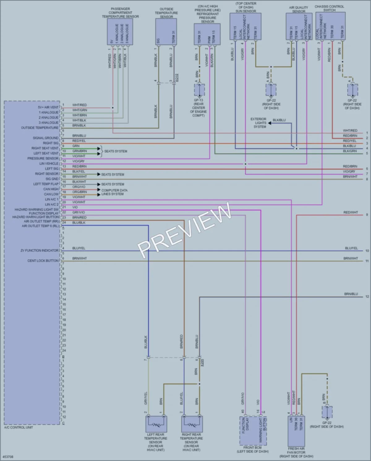 2014 Porsche Cayenne Air Conditioning wiring diagram preview