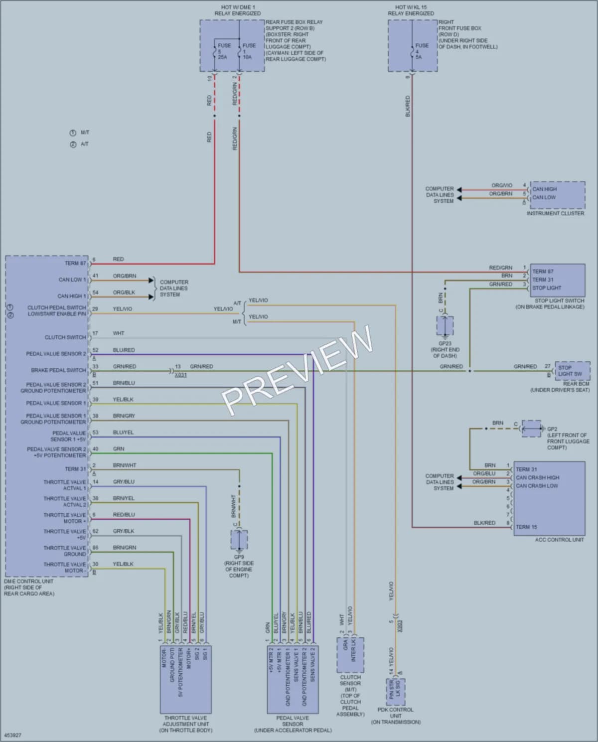 2014 Porsche Cayman Cruise Control wiring diagram preview