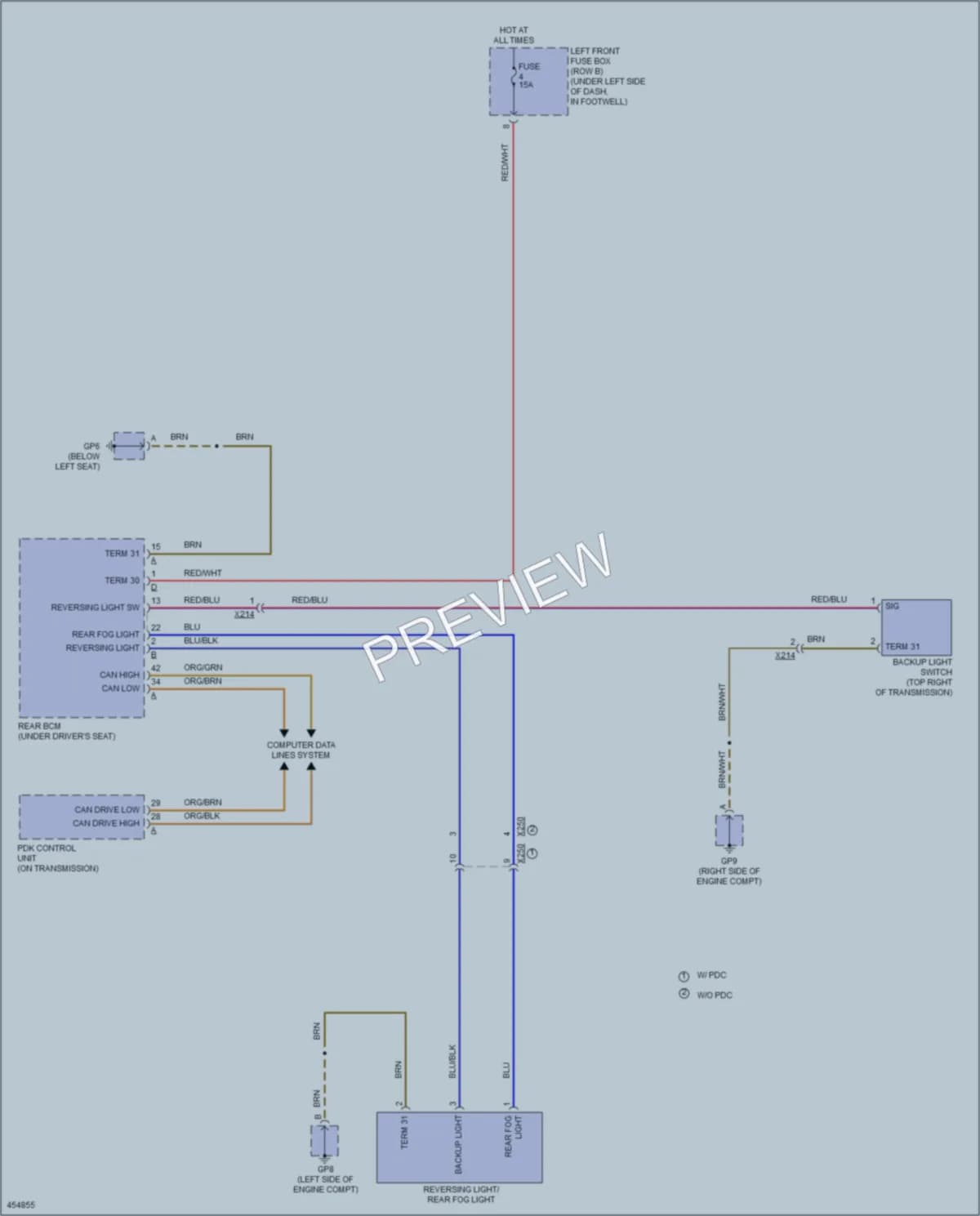 2014 Porsche Cayman Exterior Lights wiring diagram preview