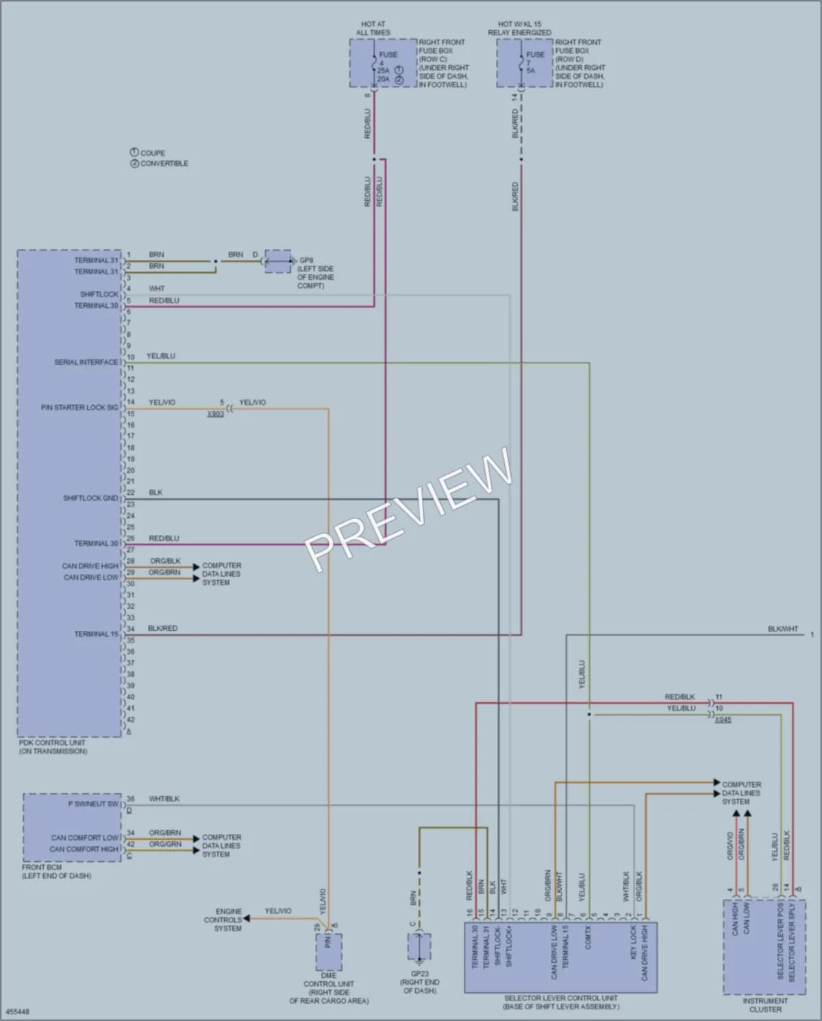 2014 Porsche Cayman Transmission wiring diagram preview