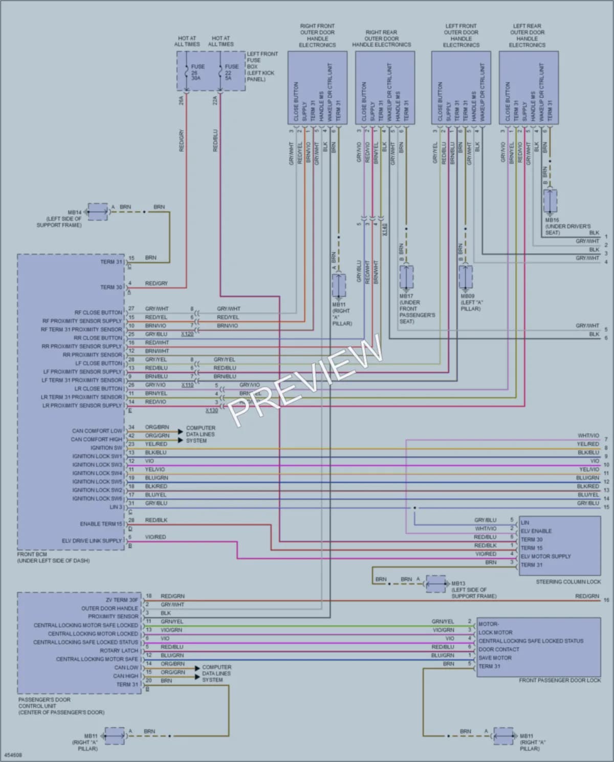 2014 Porsche Panamera Anti Theft wiring diagram preview