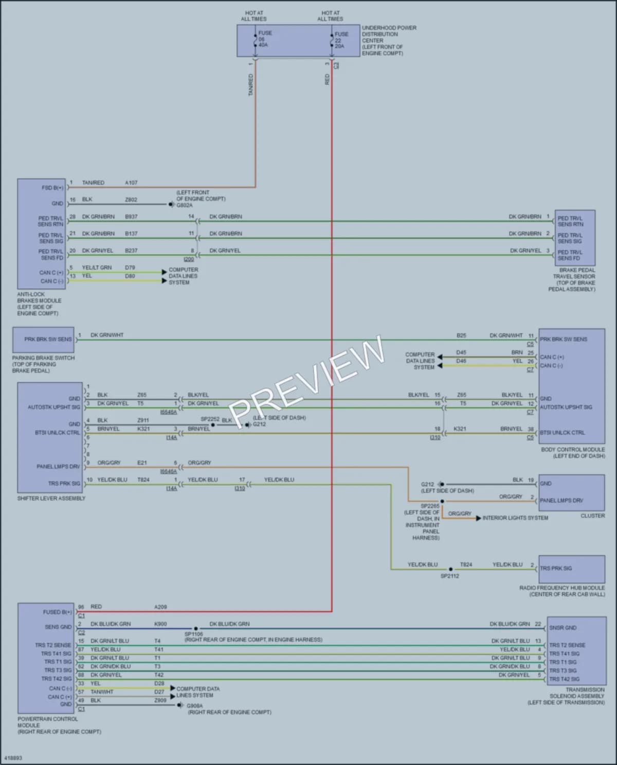 2014 Ram 1500Pickup Shift Interlock wiring diagram preview