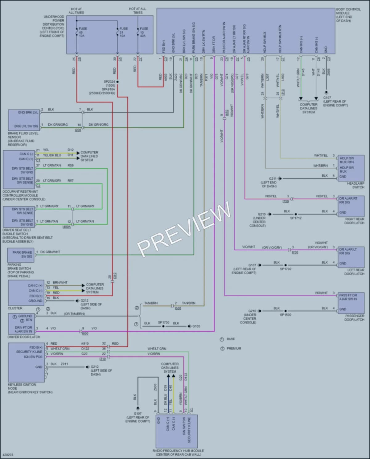 2014 Ram 1500Pickup Warning Systems wiring diagram preview