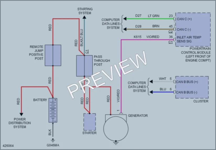 2014 Ram 1500ProMaster Starting Charging wiring diagram preview