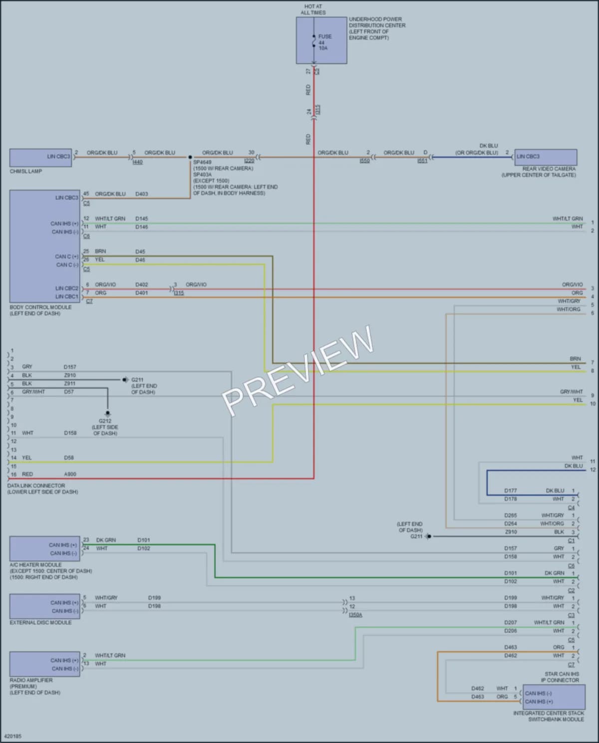 2014 Ram 2500Pickup Computer Data Lines wiring diagram preview