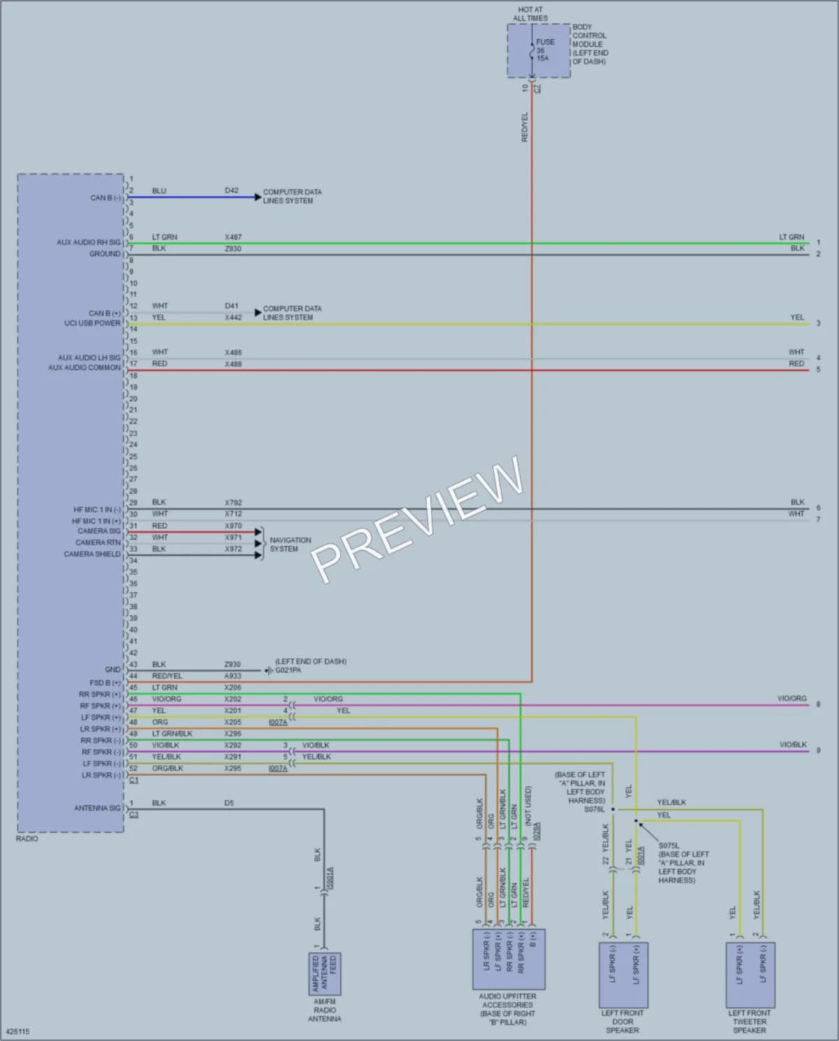 2014 Ram 2500ProMaster Navigation wiring diagram preview