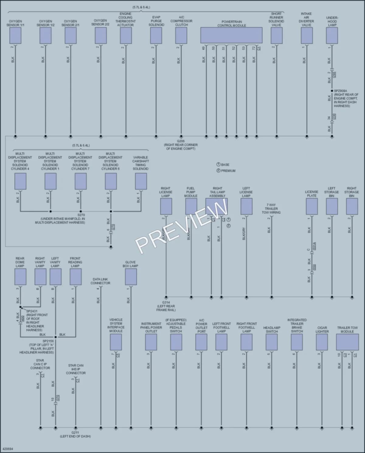 2014 Ram 3500Pickup Ground Distribution wiring diagram preview