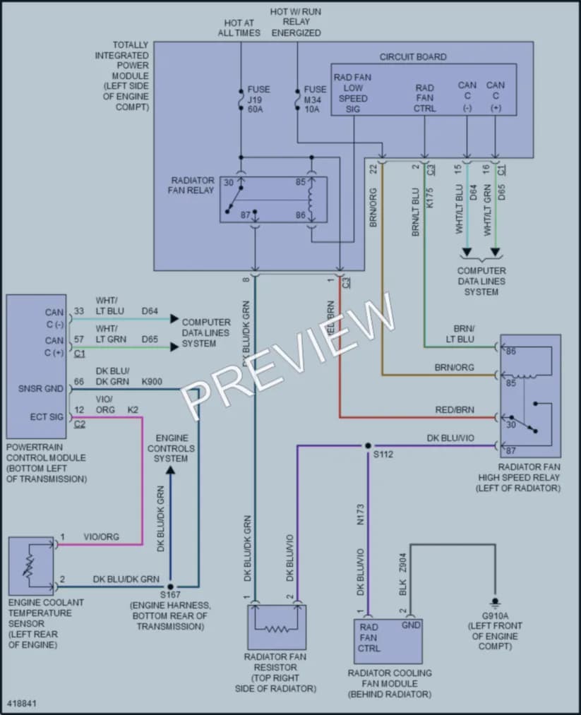 2014 Ram CV Cooling Fan wiring diagram preview
