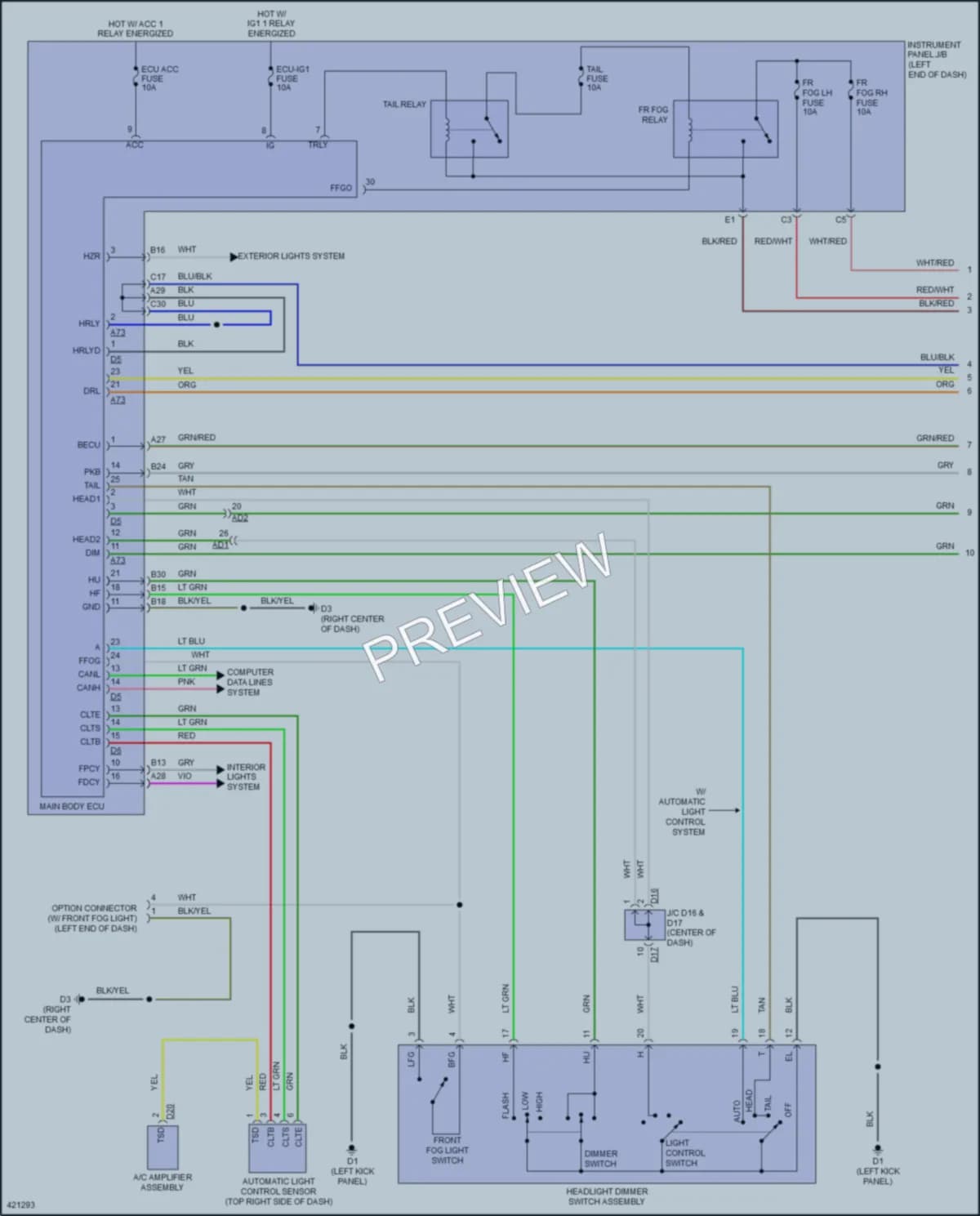 2014 Scion FRS Headlights wiring diagram preview
