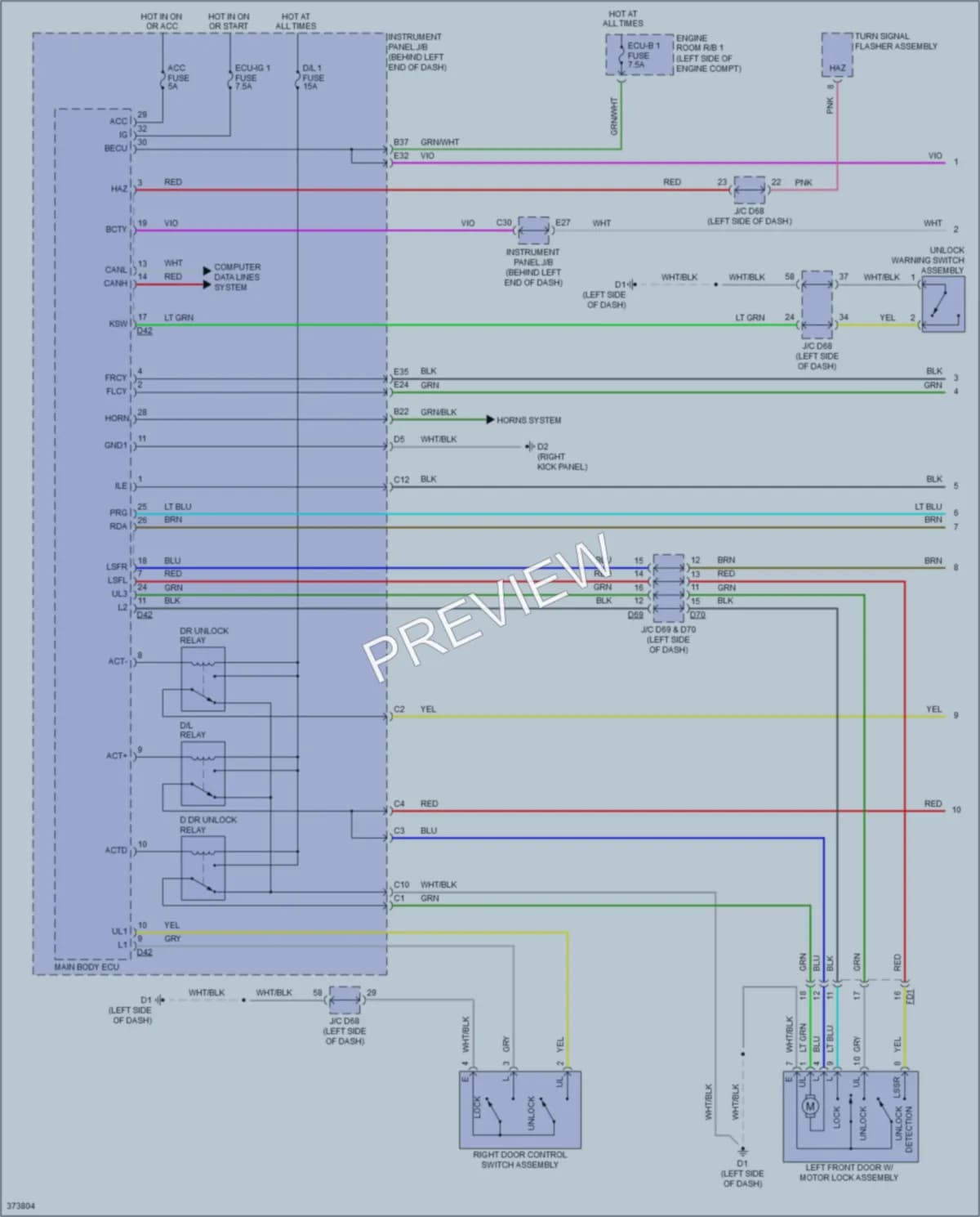 2014 Scion iQ Anti Theft wiring diagram preview