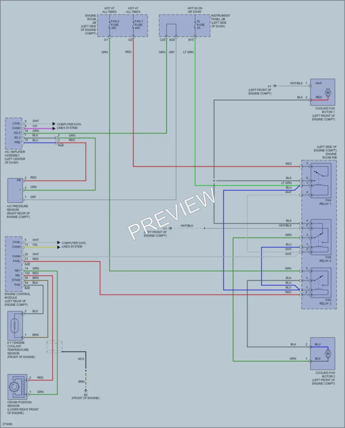 2014 Scion tC Cooling Fan wiring diagram preview