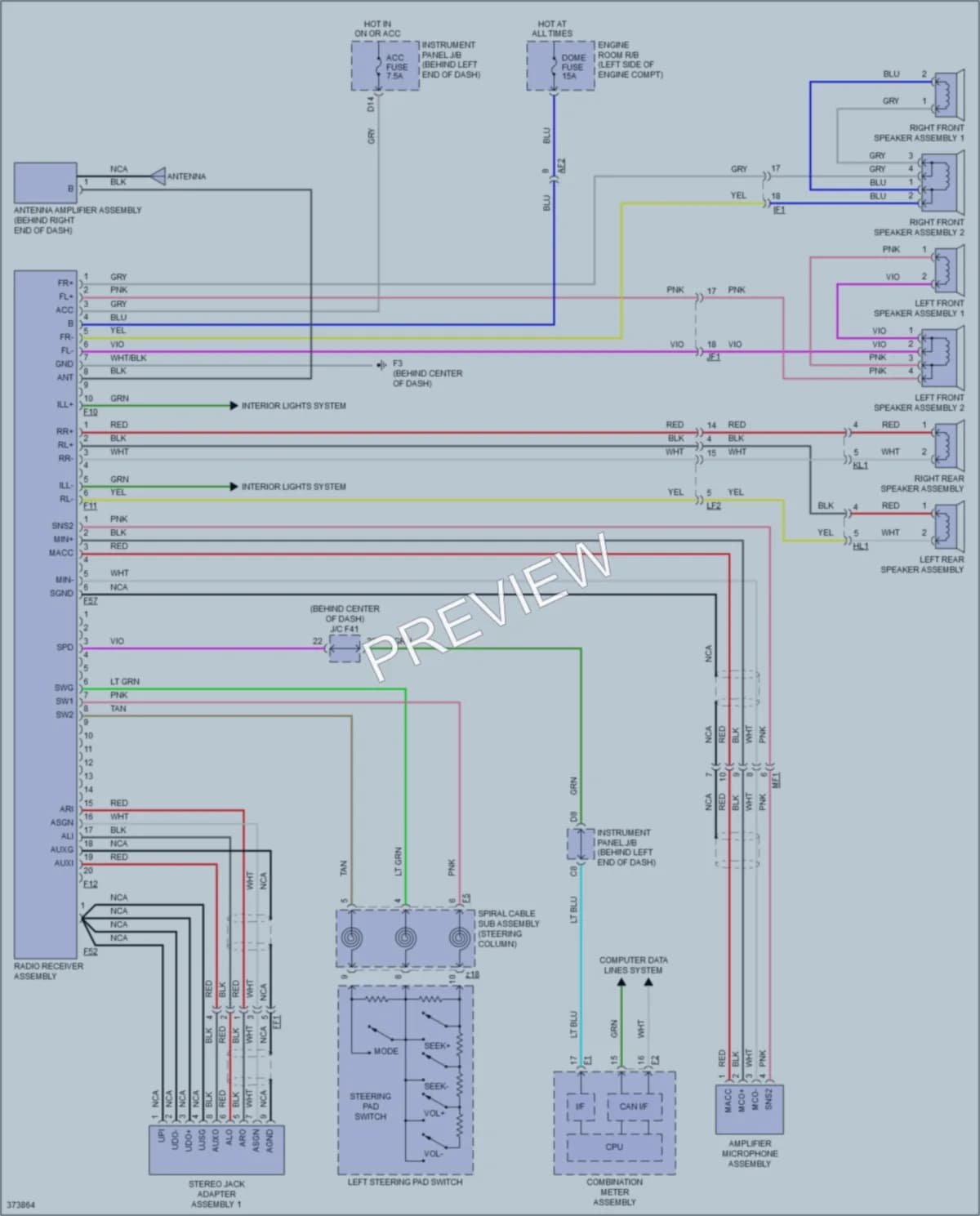2014 Scion xD Radio wiring diagram preview