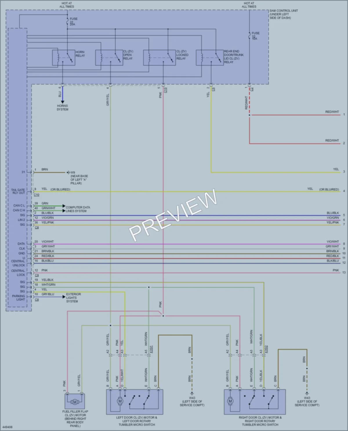2014 Smart fortwo Anti Theft wiring diagram preview