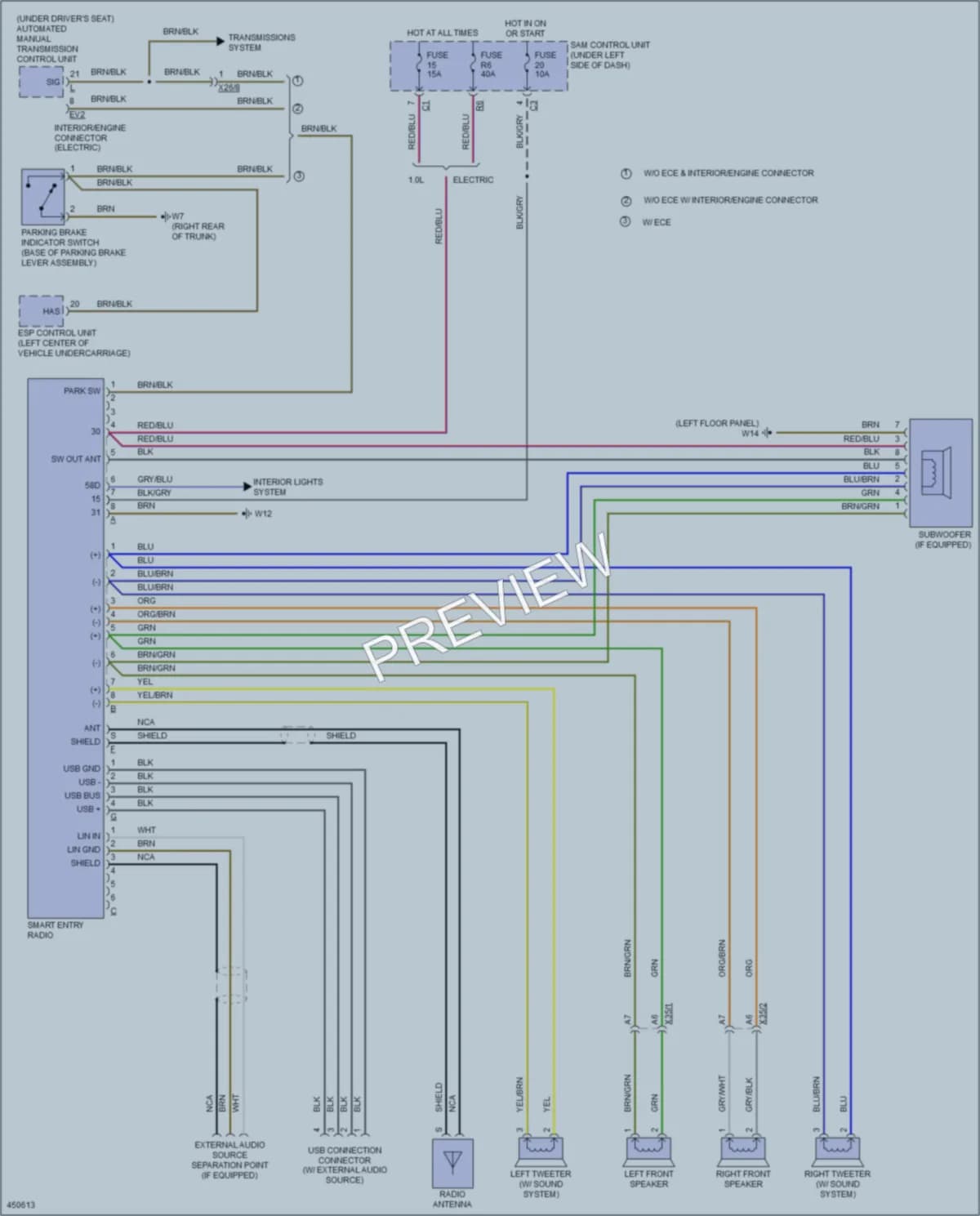 2014 Smart fortwoelectric Radio wiring diagram preview