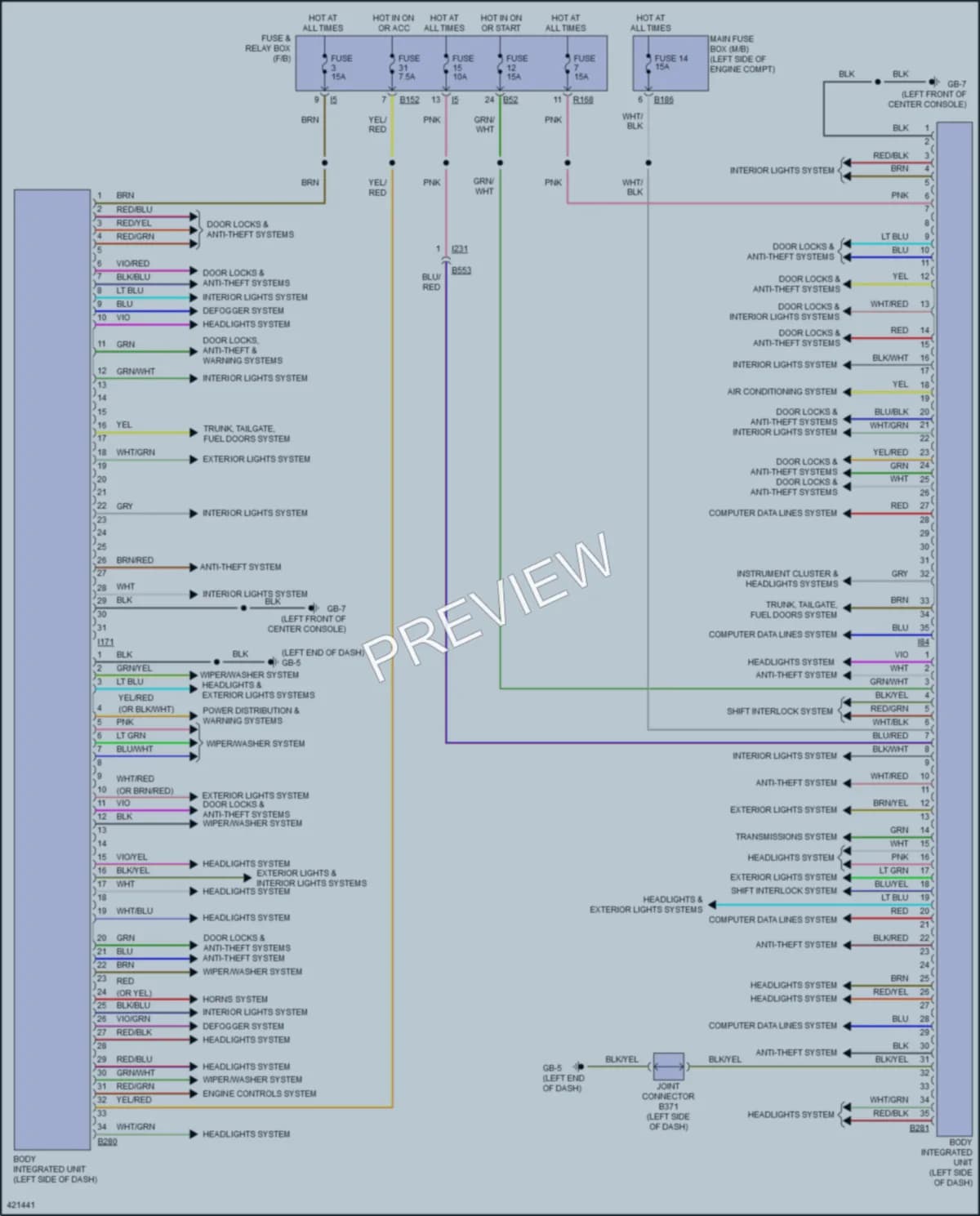 2014 Subaru Forester Body Control Modules wiring diagram preview