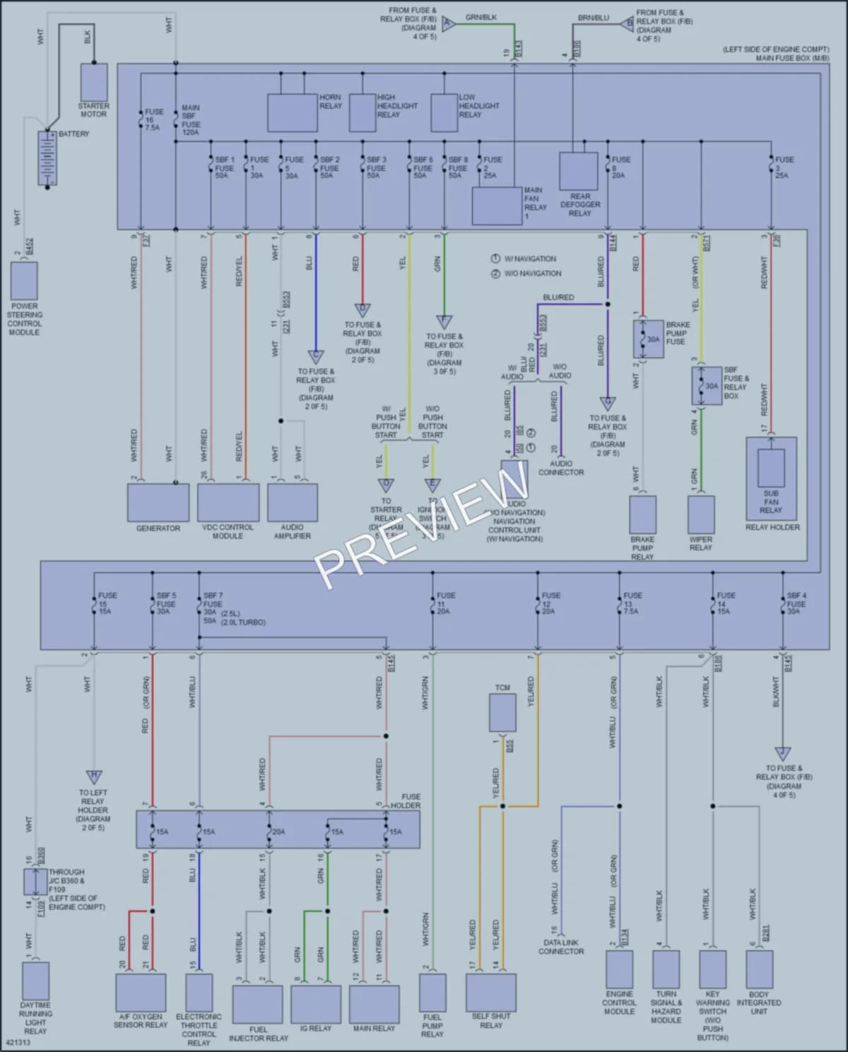 2014 Subaru Forester Power Distribution wiring diagram preview
