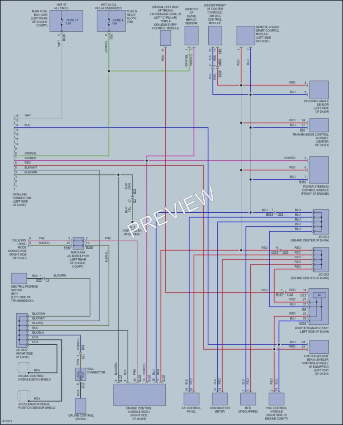 2014 Subaru Impreza Computer Data Lines wiring diagram preview